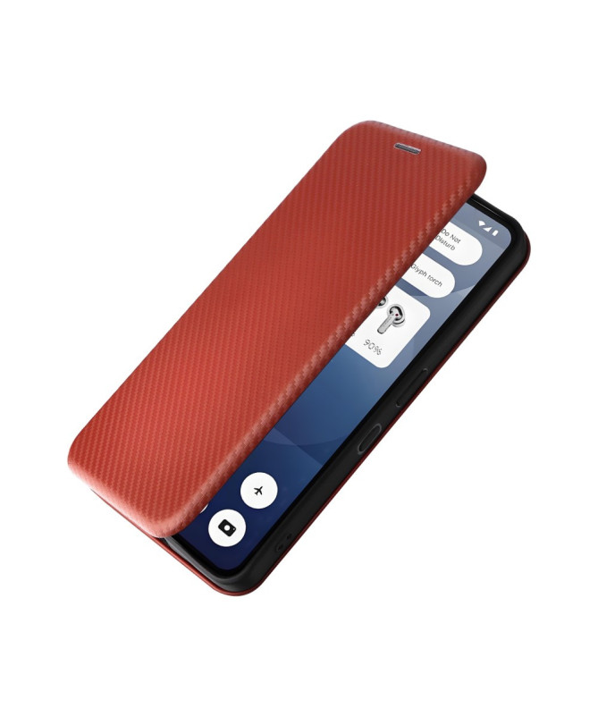 Flip Cover Nothing Phone (3a) design fibre de carbone