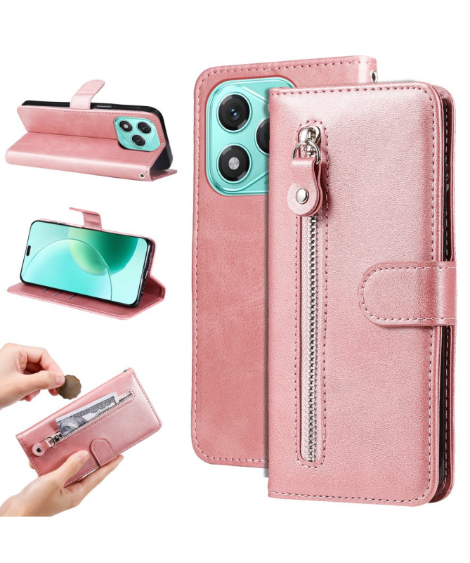 Housse Honor 400 Lite Zipper Pocket effet cuir