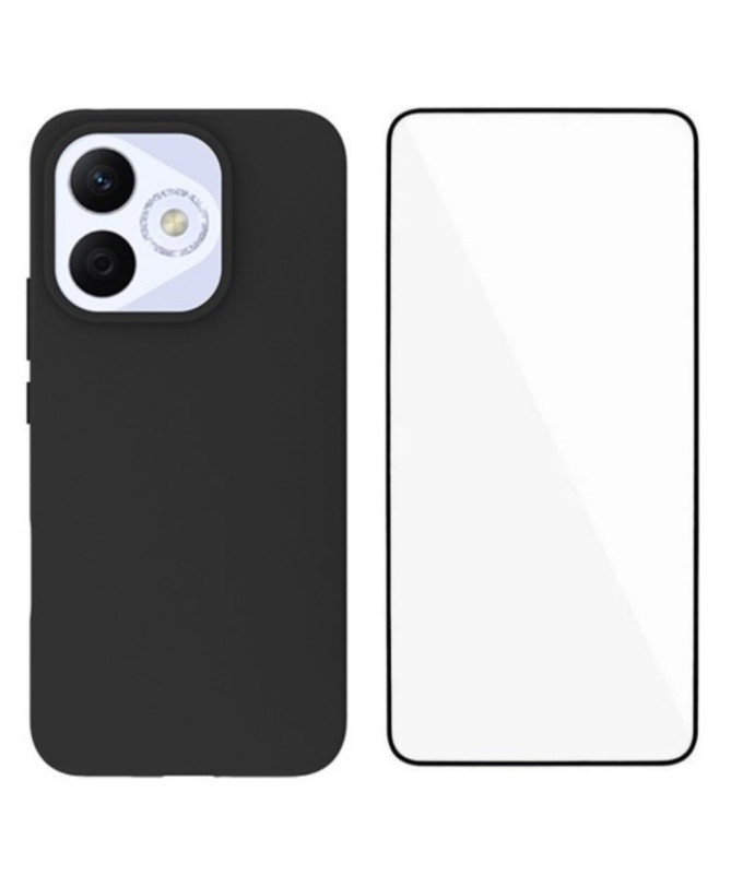 Honor 400 Lite | Coque Noire Mat avec Verre Trempé