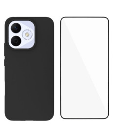 Honor 400 Lite | Coque Noire Mat avec Verre Trempé