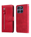 Housse Motorola Edge 60 / 60 Fusion Zipper Pocket effet cuir