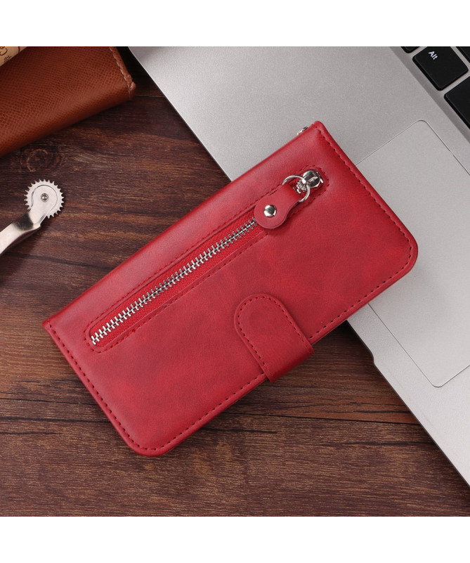 Housse Motorola Edge 60 / 60 Fusion Zipper Pocket effet cuir