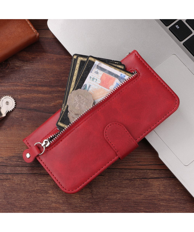 Housse Motorola Edge 60 / 60 Fusion Zipper Pocket effet cuir