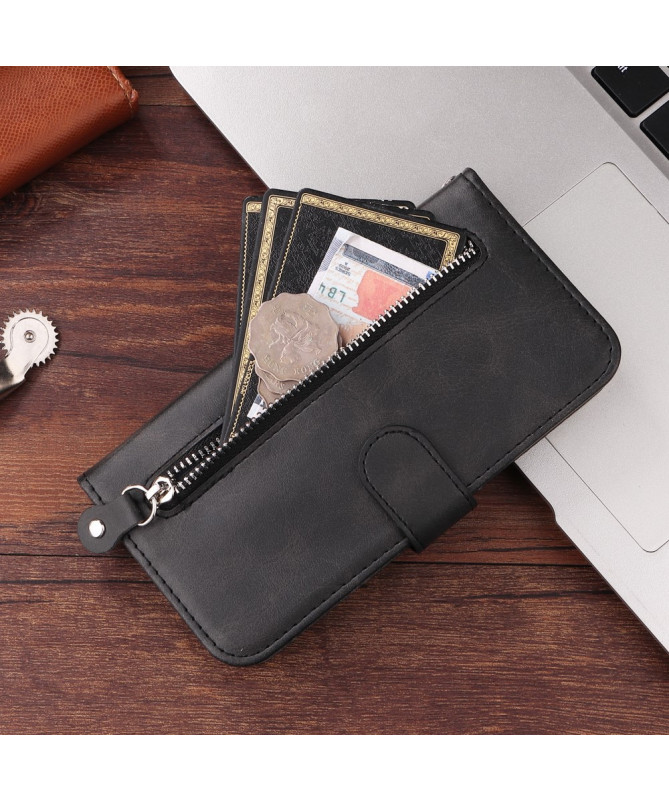 Housse Motorola Edge 60 / 60 Fusion Zipper Pocket effet cuir
