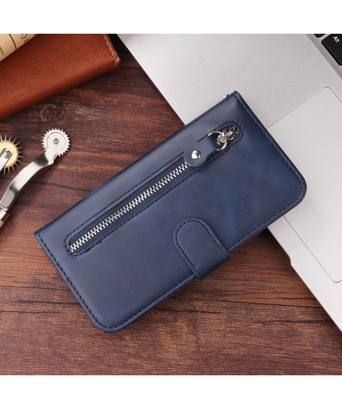 Housse Motorola Edge 60 / 60 Fusion Zipper Pocket effet cuir