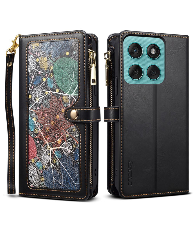 Housse Motorola Edge 60 / 60 Fusion Portefeuille à Lanière | Nocturne