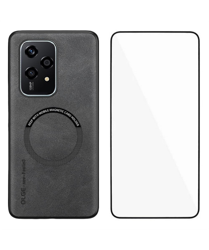 Coque Honor 200 Lite Simili Cuir Rétro | Magnet Pro