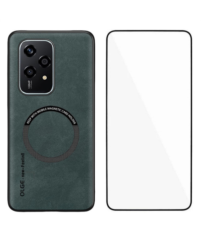 Coque Honor 200 Lite Simili Cuir Rétro | Magnet Pro