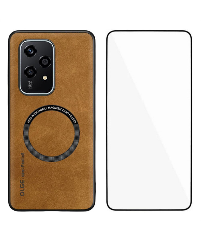 Coque Honor 200 Lite Simili Cuir Rétro | Magnet Pro