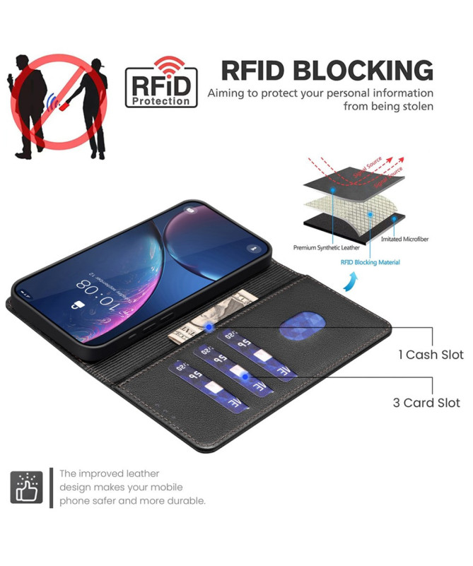 Housse Motorola Edge 60 / 60 Fusion Porte-Cartes en Simili Cuir | BF32