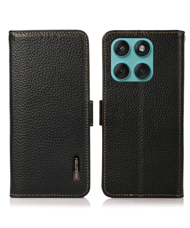 Housse Motorola Edge 60 / 60 Fusion KHAZNEH cuir grainé first
