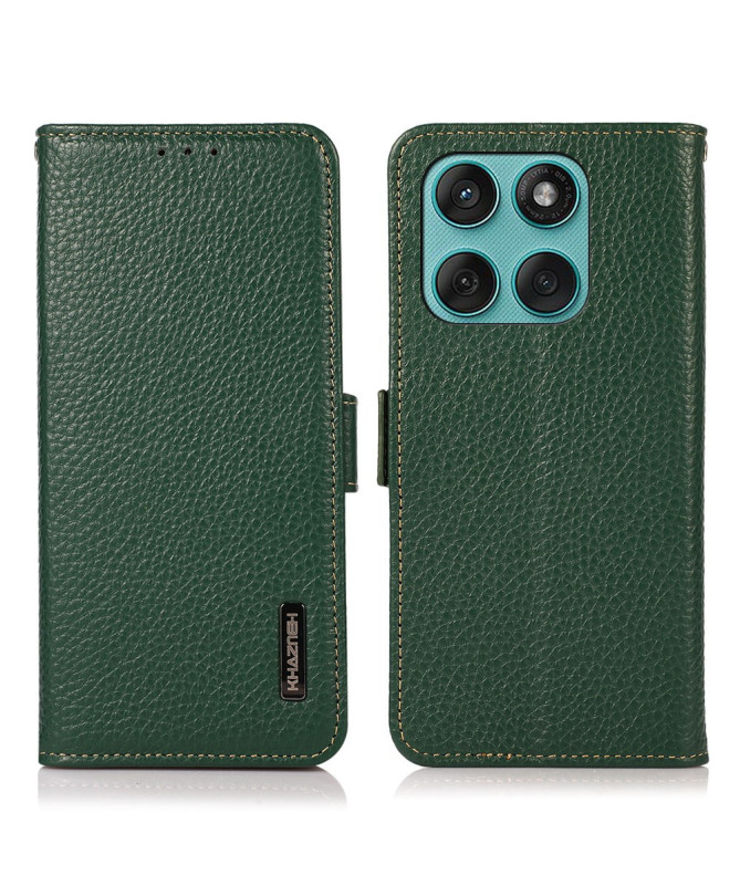 Housse Motorola Edge 60 / 60 Fusion KHAZNEH cuir grainé first