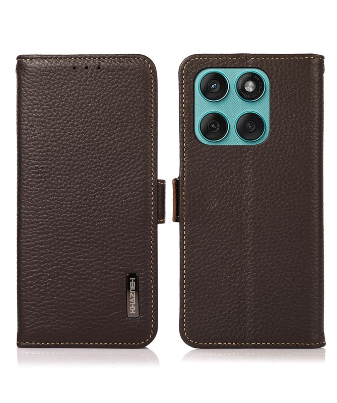 Housse Motorola Edge 60 / 60 Fusion KHAZNEH cuir grainé first