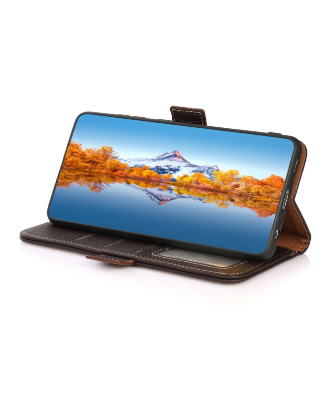 Housse Motorola Edge 60 / 60 Fusion KHAZNEH cuir grainé first