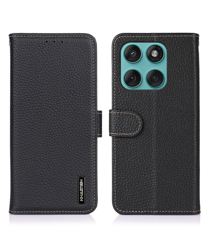 Housse Motorola Edge 60 / 60 Fusion Cuir Grainé KHAZNEH