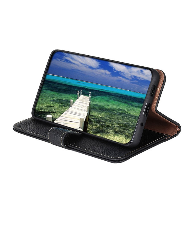 Housse Motorola Edge 60 / 60 Fusion Cuir Grainé KHAZNEH