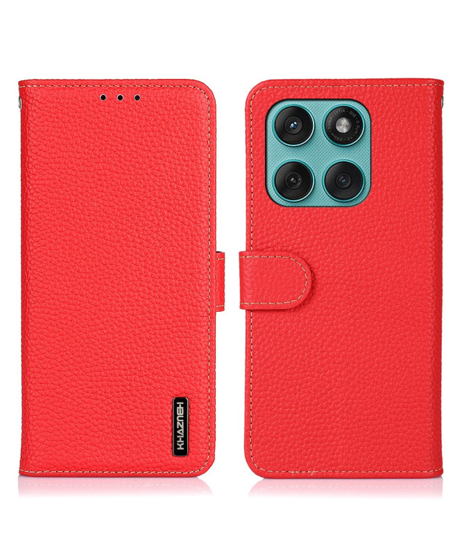 Housse Motorola Edge 60 / 60 Fusion Cuir Grainé KHAZNEH