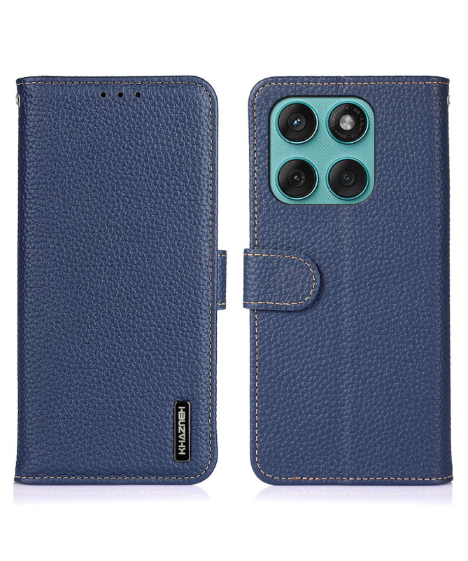 Housse Motorola Edge 60 / 60 Fusion Cuir Grainé KHAZNEH