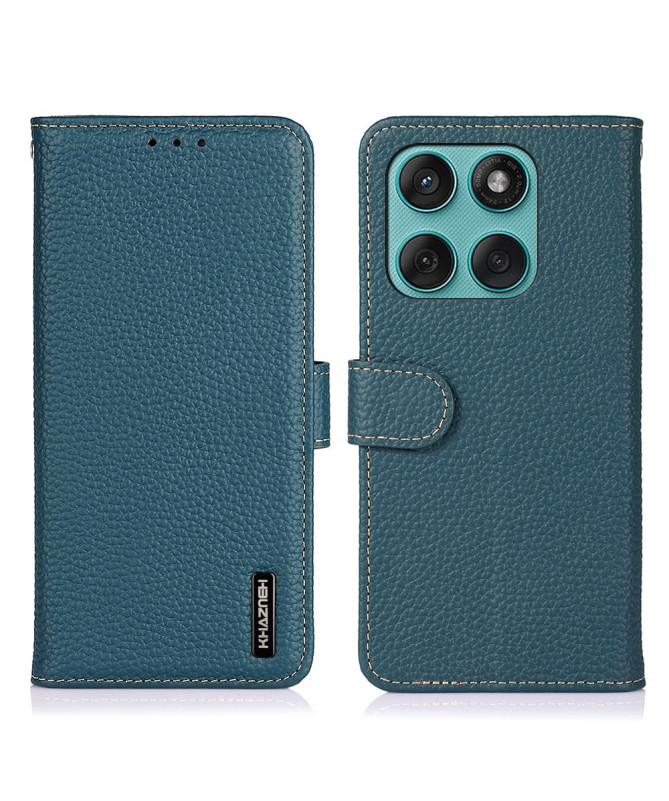 Housse Motorola Edge 60 / 60 Fusion Cuir Grainé KHAZNEH