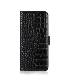 Housse Motorola Edge 60 / 60 Fusion cuir véritable aspect croco