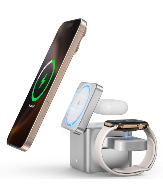 Station de Charge Qi2 3-en-1 | CubeCharge M35