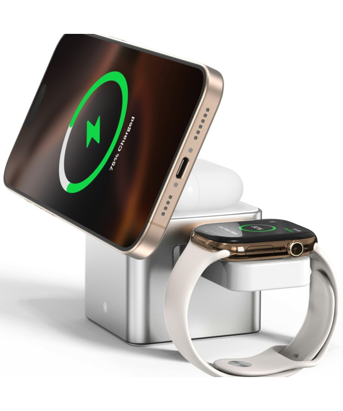 Station de Charge Qi2 3-en-1 | CubeCharge M35