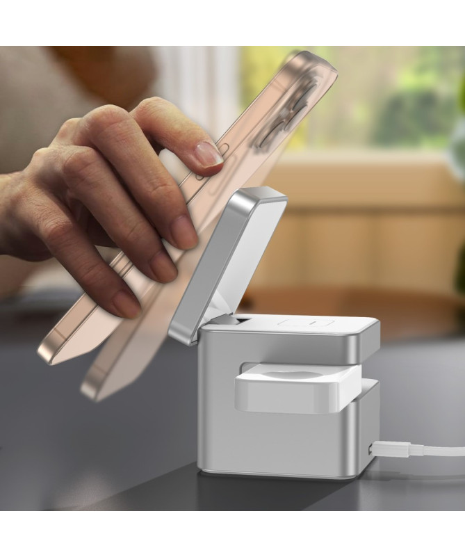 Station de Charge Qi2 3-en-1 | CubeCharge M35