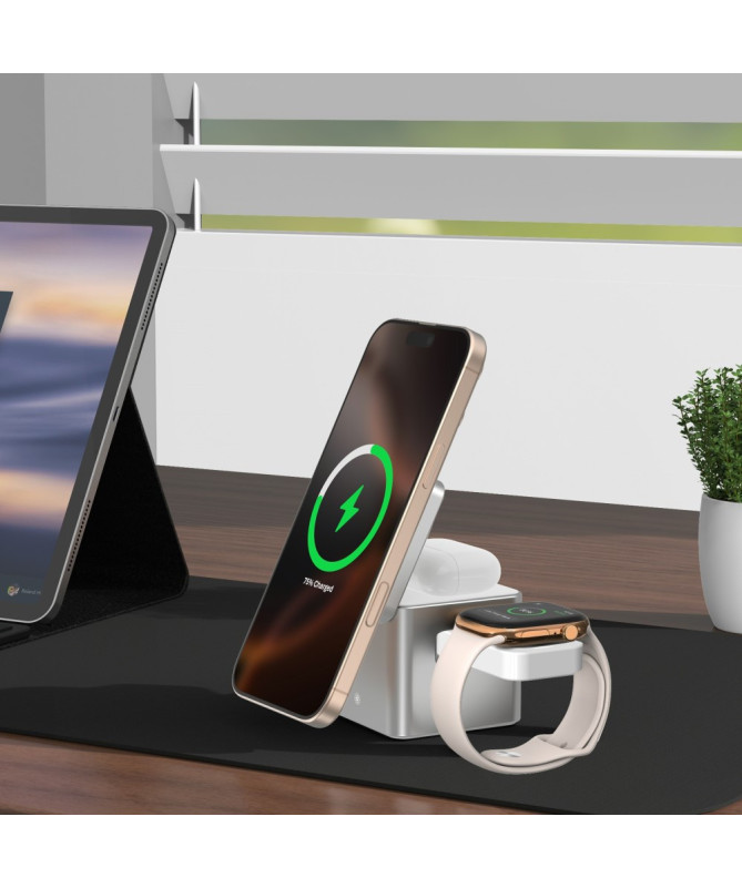 Station de Charge Qi2 3-en-1 | CubeCharge M35