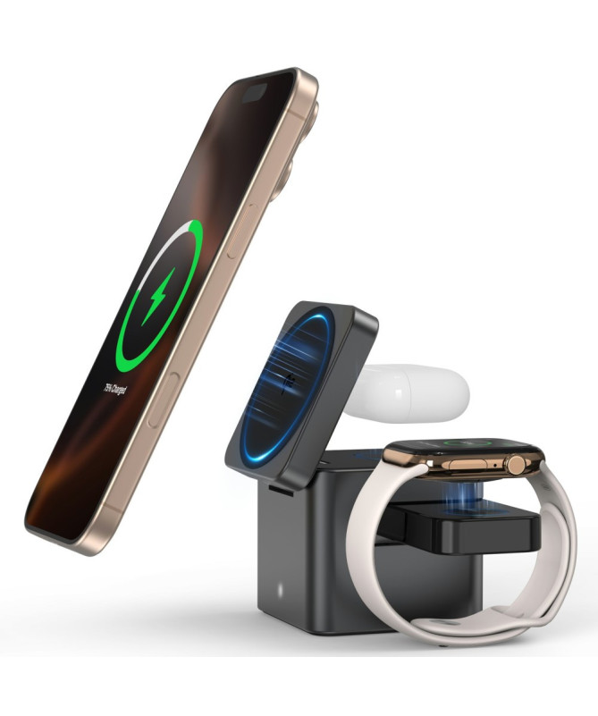 Station de Charge Qi2 3-en-1 | CubeCharge M35