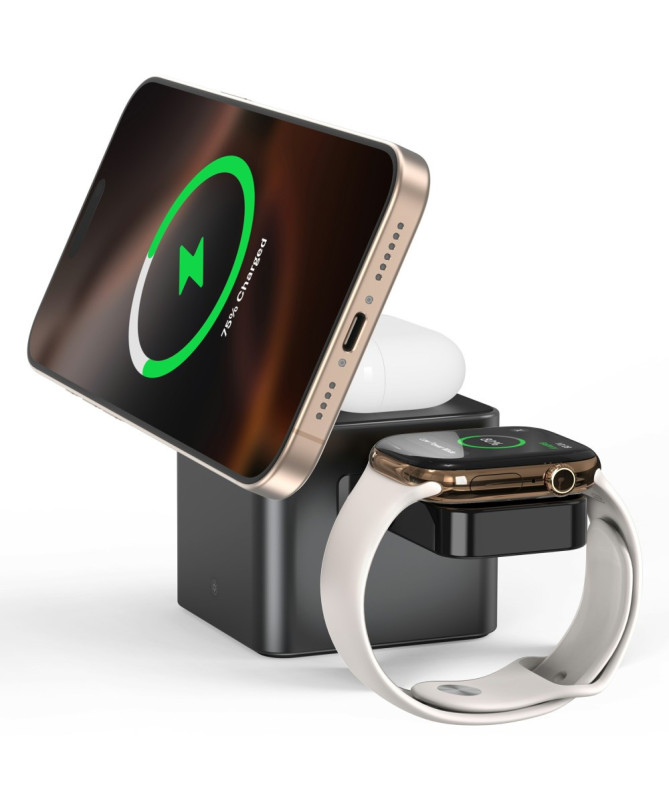 Station de Charge Qi2 3-en-1 | CubeCharge M35