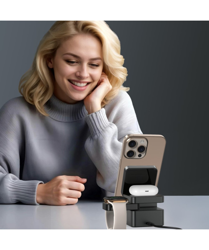 Station de Charge Qi2 3-en-1 | CubeCharge M35