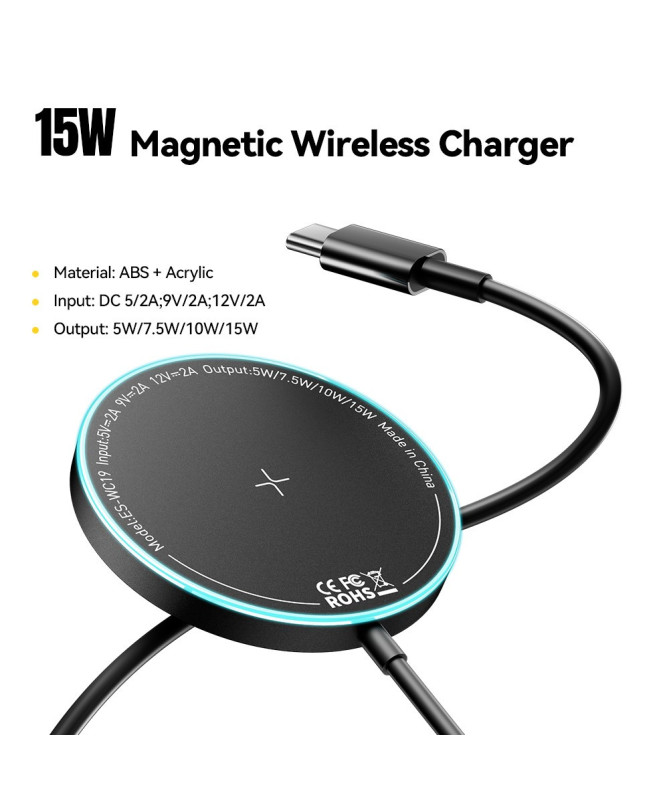 Chargeur Sans Fil Magnétique ESSAGER 15W | LightRing