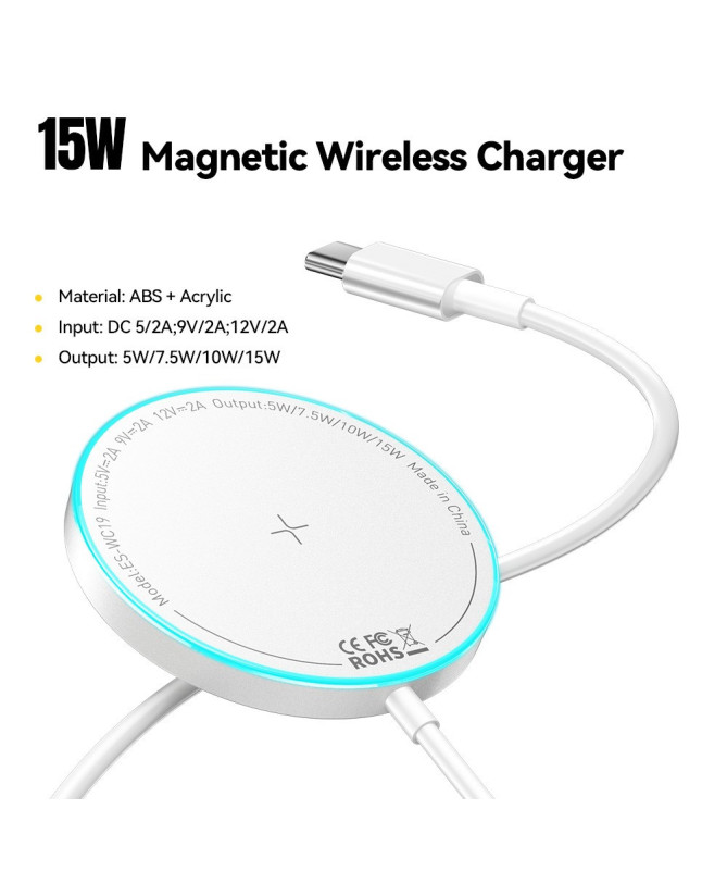 Chargeur Sans Fil Magnétique ESSAGER 15W | LightRing