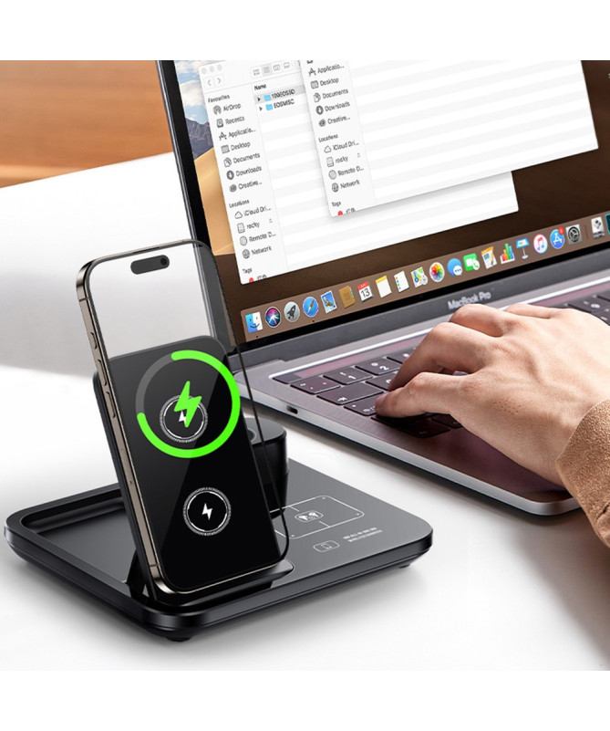 Station de Charge Sans Fil 3-en-1 | PowerFold Magsafe