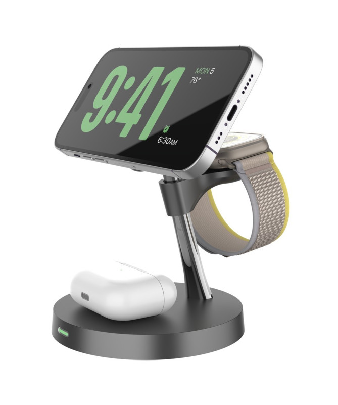 Station de Charge Sans Fil 15W | TriPower Hub