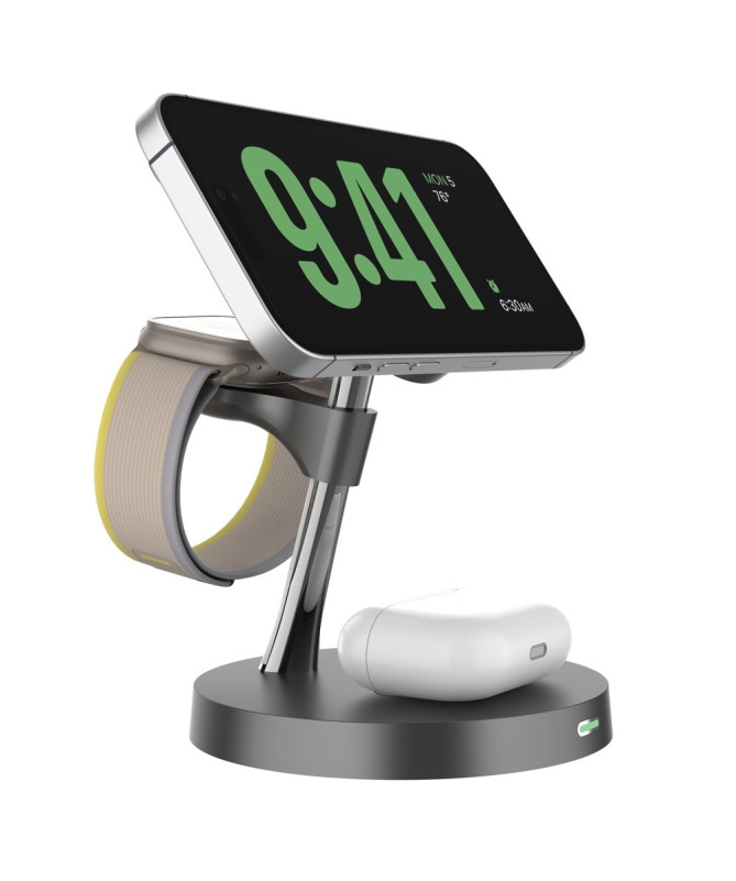 Station de Charge Sans Fil 15W | TriPower Hub