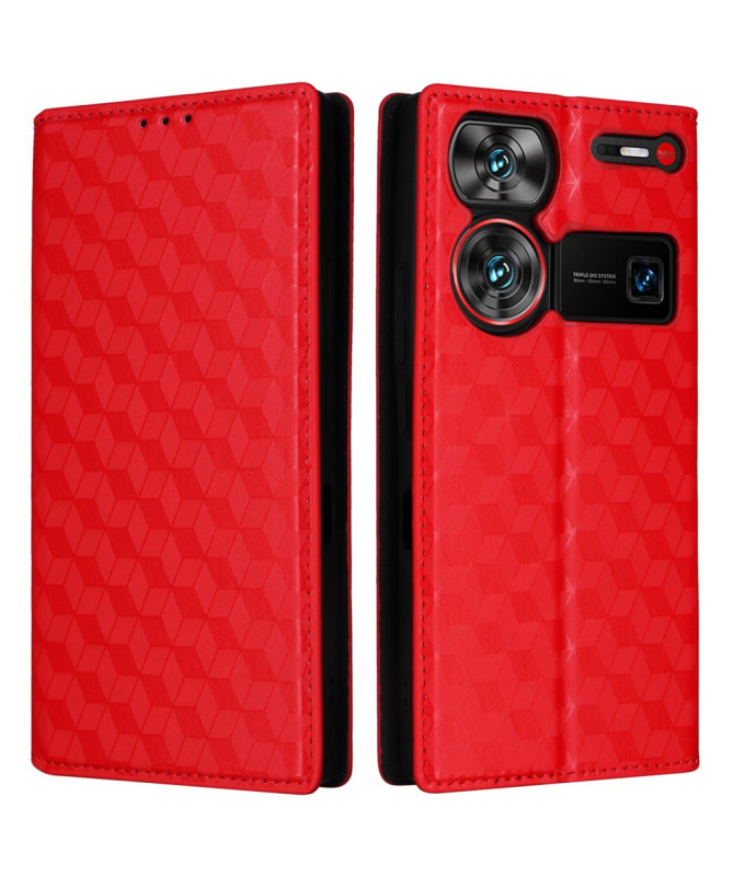 Housse Nubia Z60 Ultra flip cover design géométrie