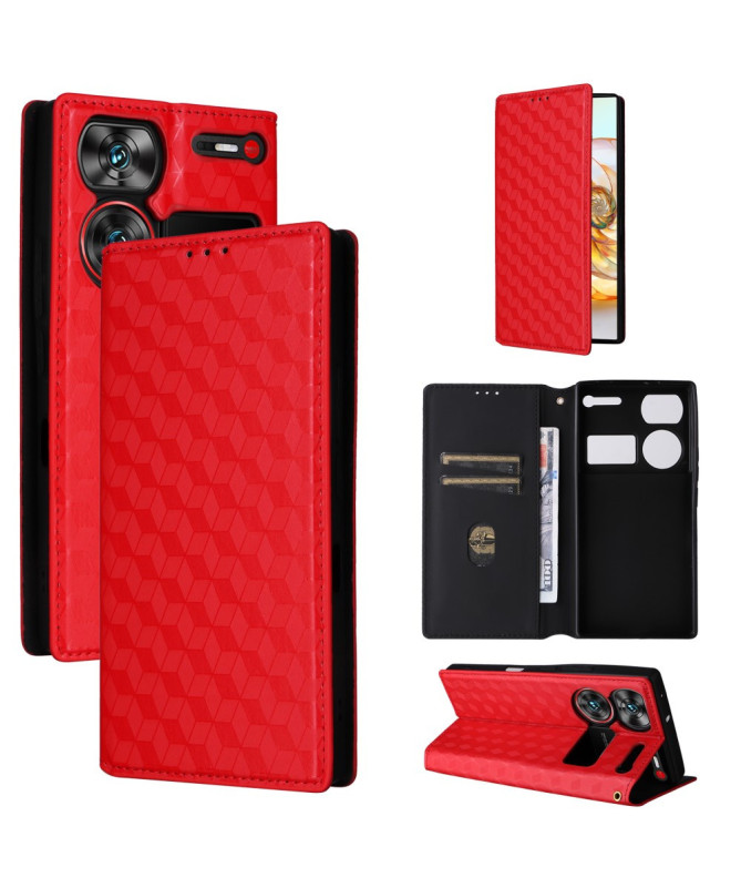 Housse Nubia Z60 Ultra flip cover design géométrie