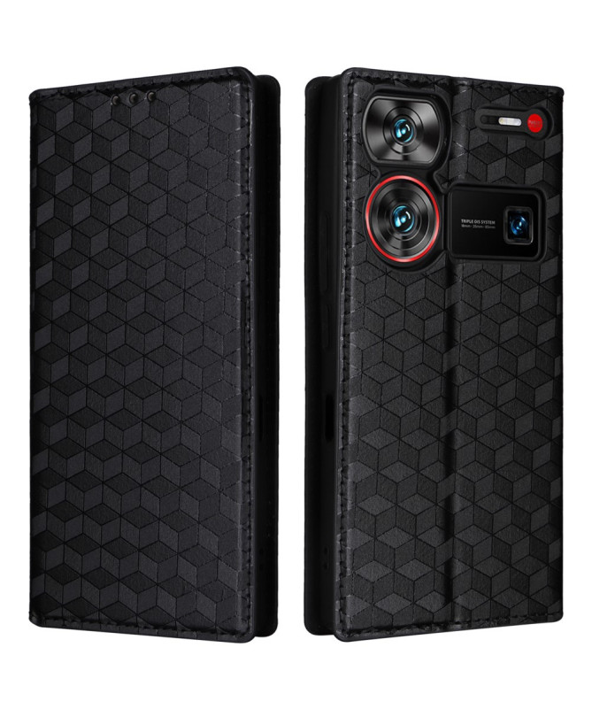 Housse Nubia Z60 Ultra flip cover design géométrie