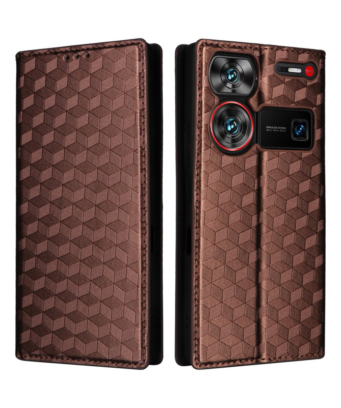 Housse Nubia Z60 Ultra flip cover design géométrie
