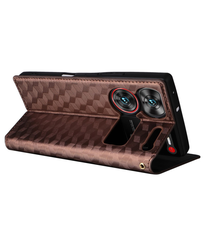 Housse Nubia Z60 Ultra flip cover design géométrie