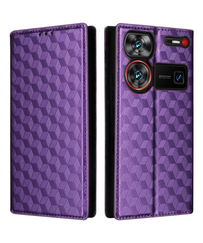 Housse Nubia Z60 Ultra flip cover design géométrie