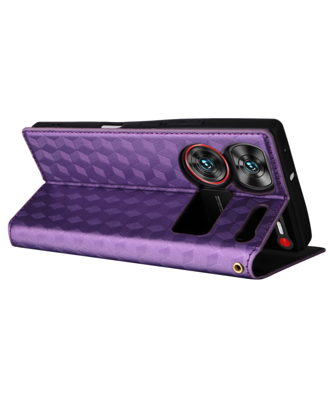 Housse Nubia Z60 Ultra flip cover design géométrie