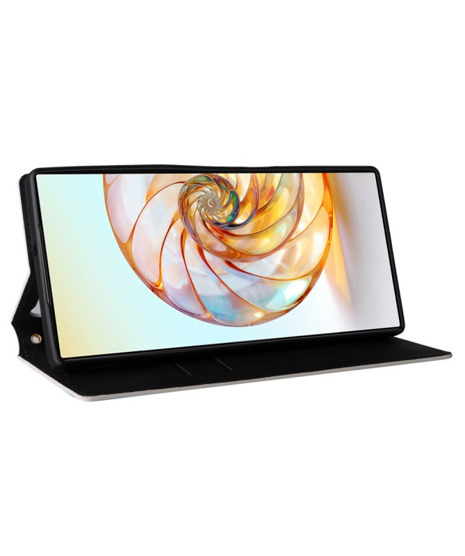 Housse Nubia Z60 Ultra flip cover design géométrie
