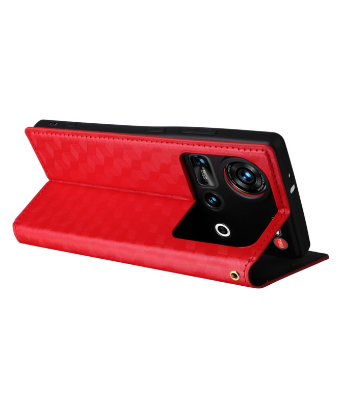 Housse Nubia Z70 Ultra flip cover design géométrie