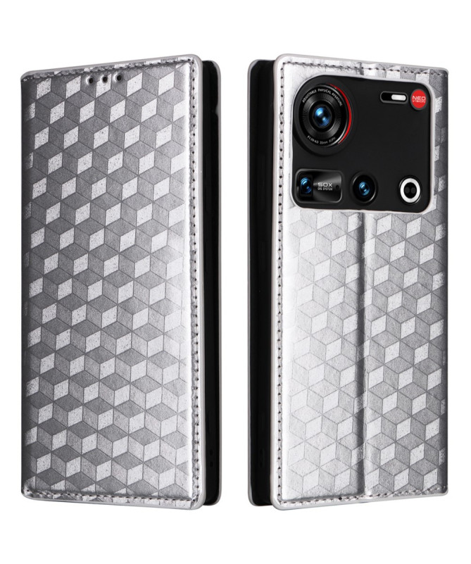 Housse Nubia Z70 Ultra flip cover design géométrie