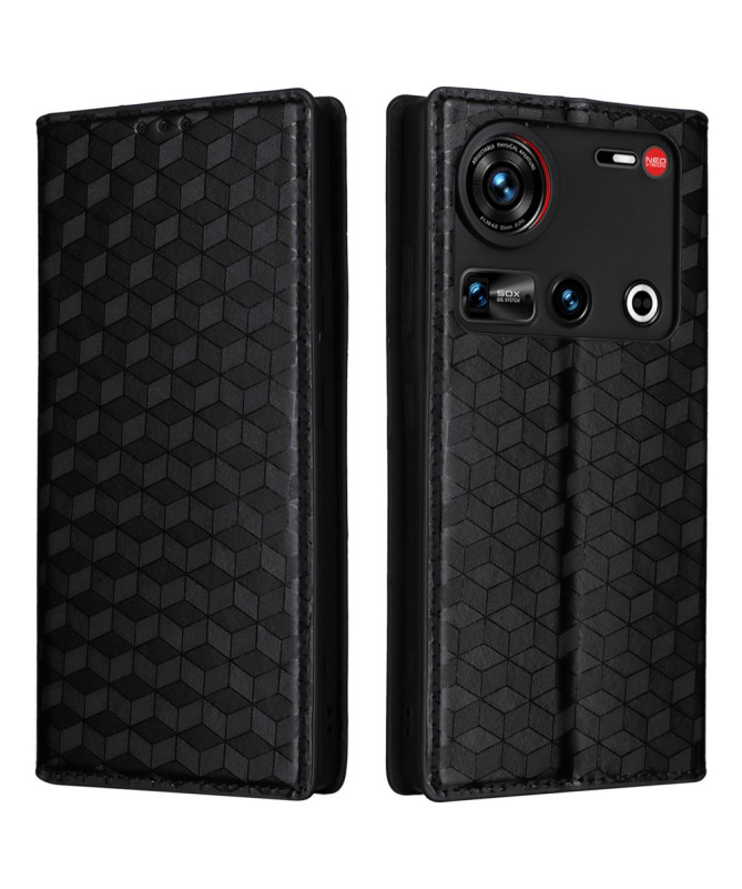 Housse Nubia Z70 Ultra flip cover design géométrie