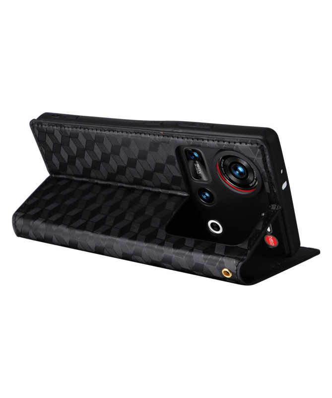 Housse Nubia Z70 Ultra flip cover design géométrie