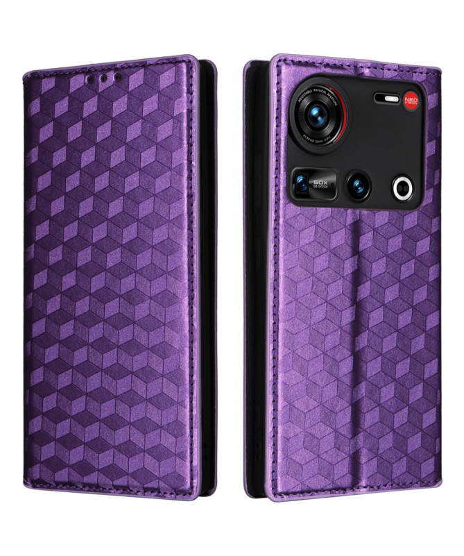 Housse Nubia Z70 Ultra flip cover design géométrie