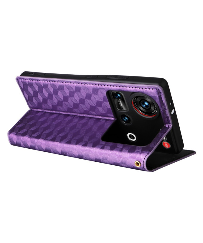 Housse Nubia Z70 Ultra flip cover design géométrie